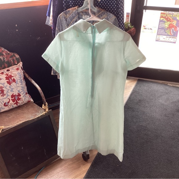 Amy Adams Coral Blue Knit Button-Up Dress - Picture 2 of 2